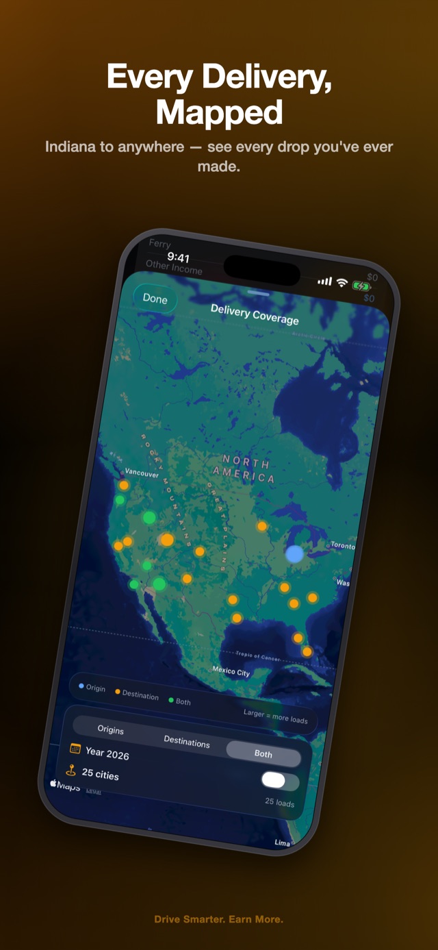 Delivery coverage map